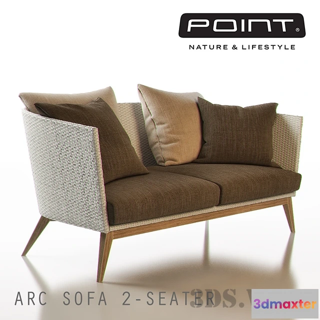 1635914 - furniture - Double sofa Point Arc 3D Max