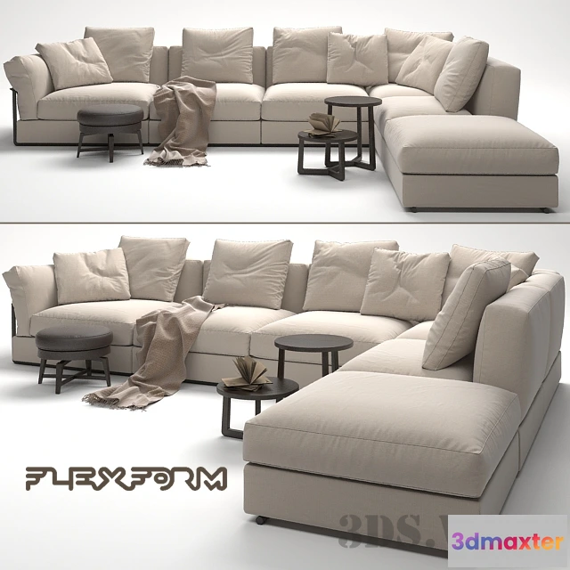1636042 - furniture - Flexform corner modular sofa 3D Max