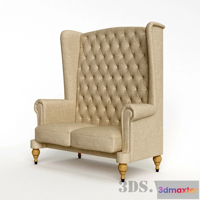 1636150 - furniture - Small sofa with a large wall 3D Max