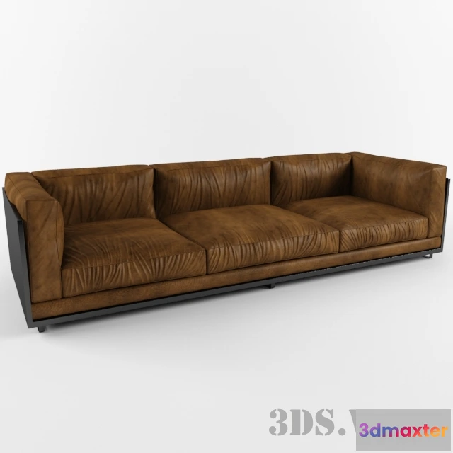 1636152 - furniture - Triple leather sofa 3D Max