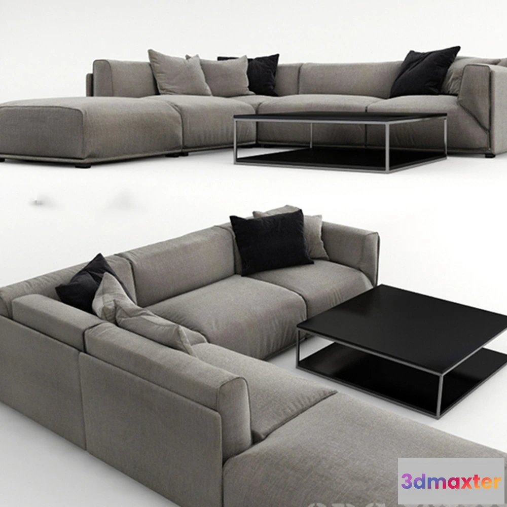 1636204 - furniture - Modular sofa Bacon Meridiani 3D Max