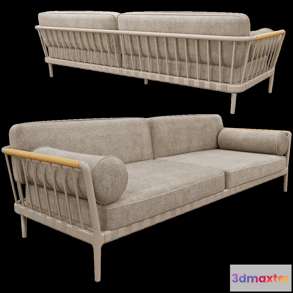 1636446 - Vipp - Open-Air sofa 3-seater 3D Max