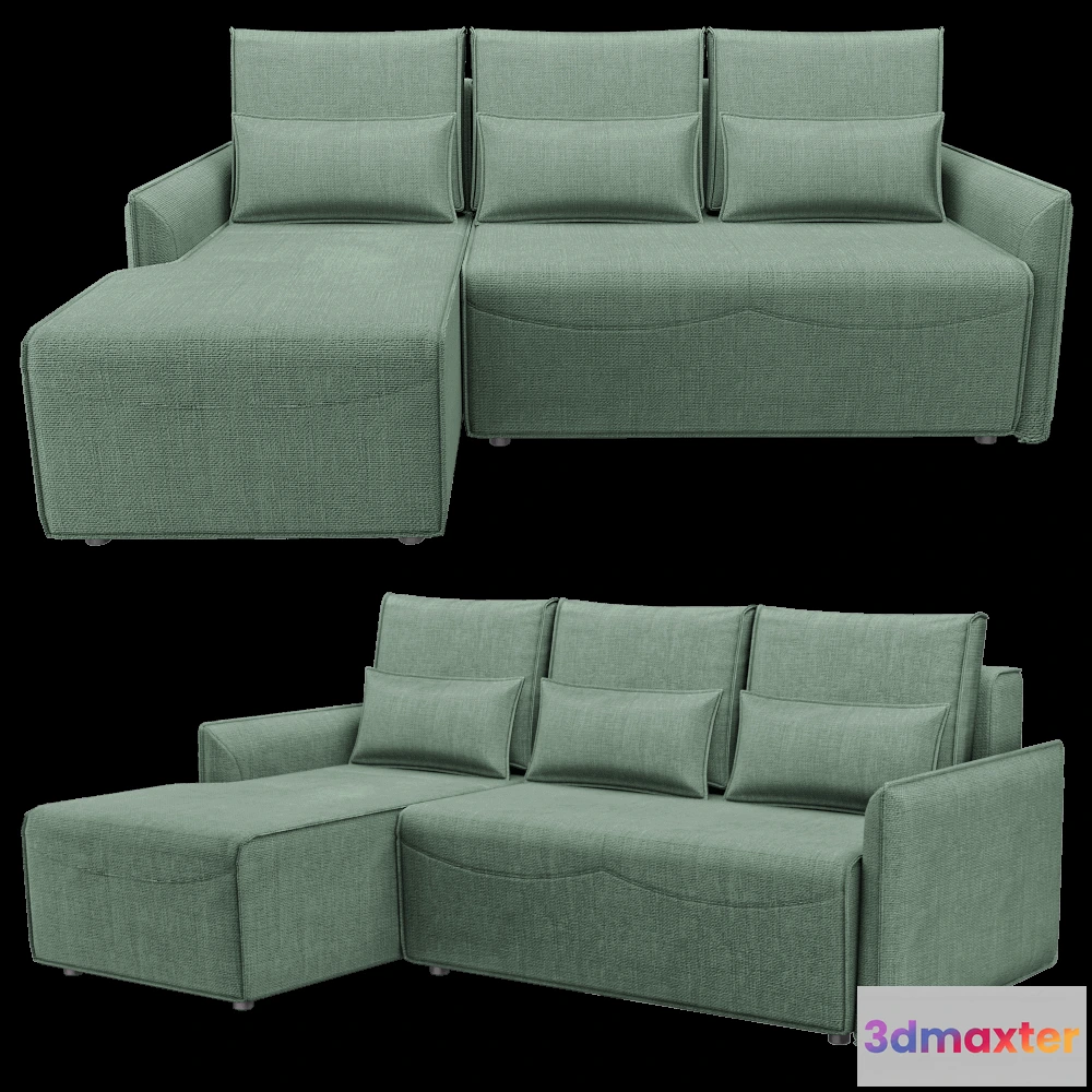 1636448 - WasserKRAFT - Corner sofa Montana 3D Max