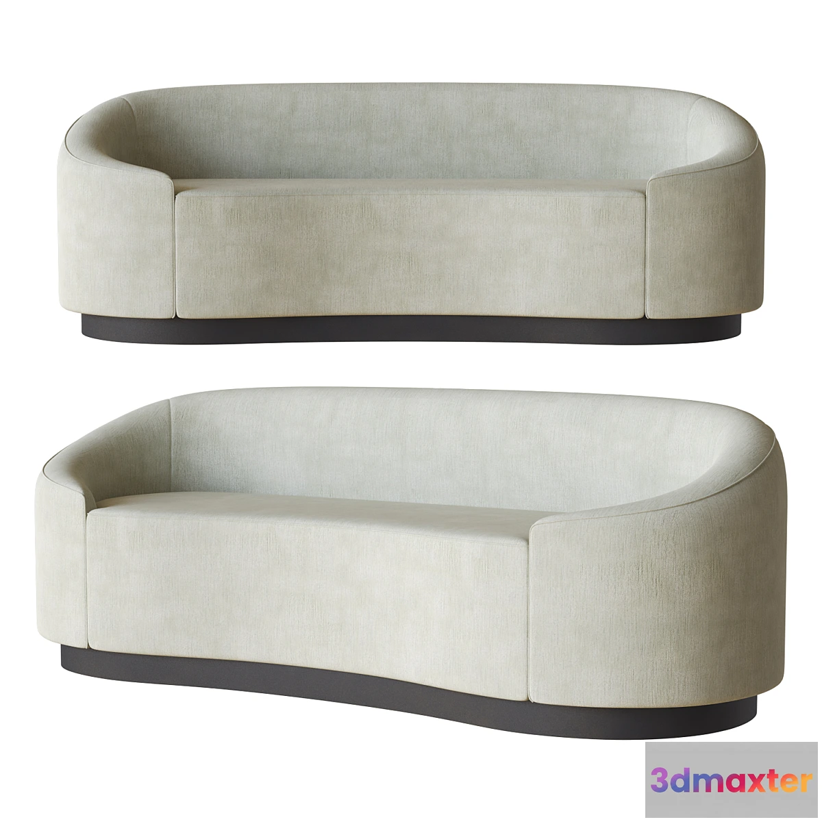 559311 - Petite Curved Sofa Global Home