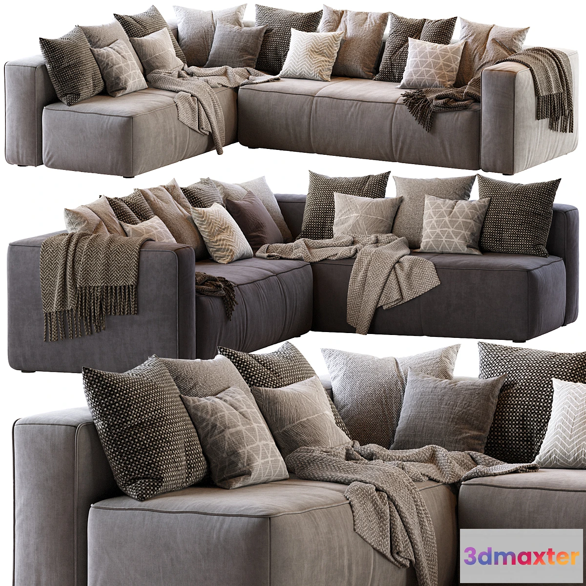 559641 - Мello Taos Brown Right Arm Corner Sectional - No.2