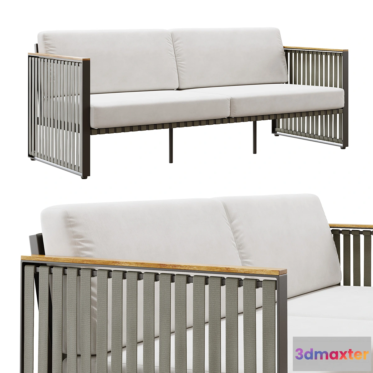 559899 - Outdoor garden wicker woven sofa Skyline design Horizon