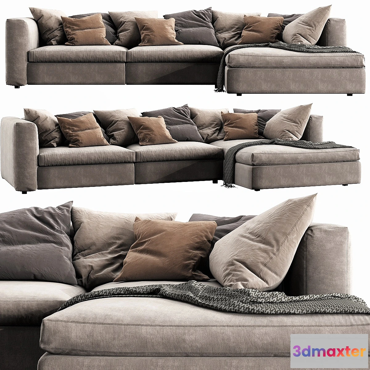 560249 - Poliform Dune Chaise Lounge