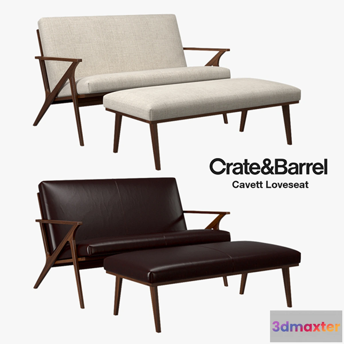 583646 - Crate and Barrel - Cavett Loveseat