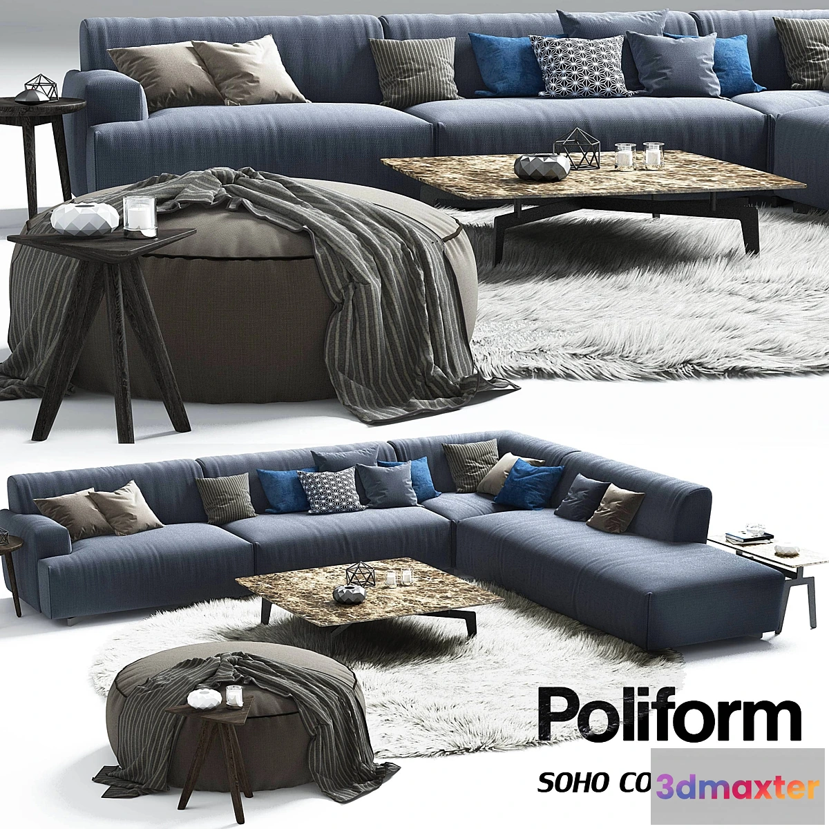 588702 - Poliform Soho corner sofa_Elise_Mad_Tribeca_Coffe Table