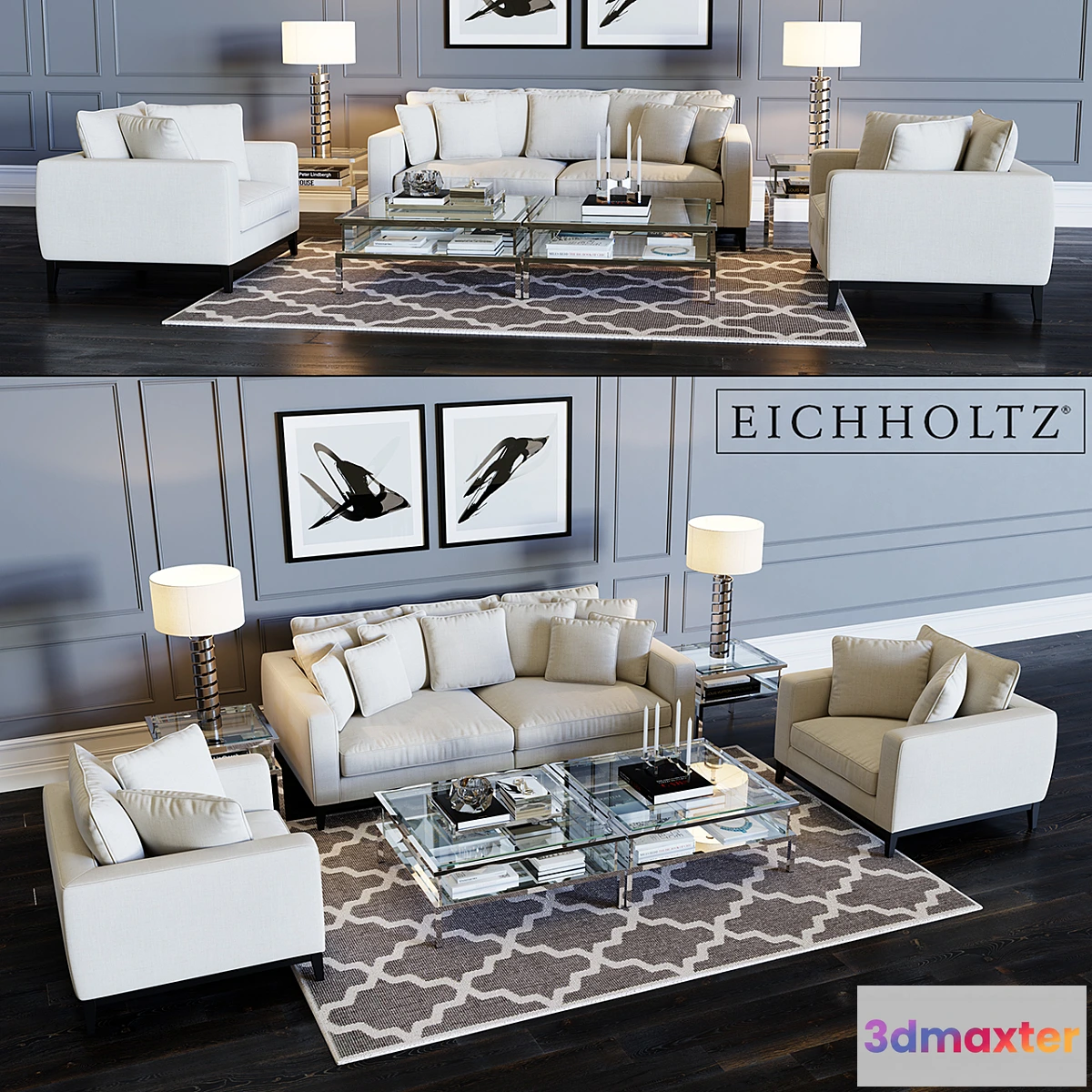 588818 - Eichholtz Sofa Principe & Chair Principe
