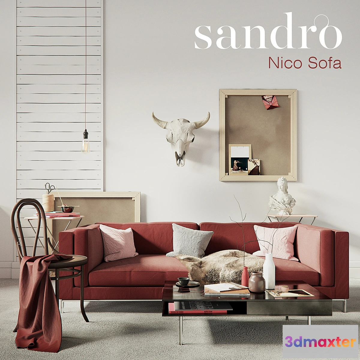 588902 - SANDRO Nico Sofa Claret set