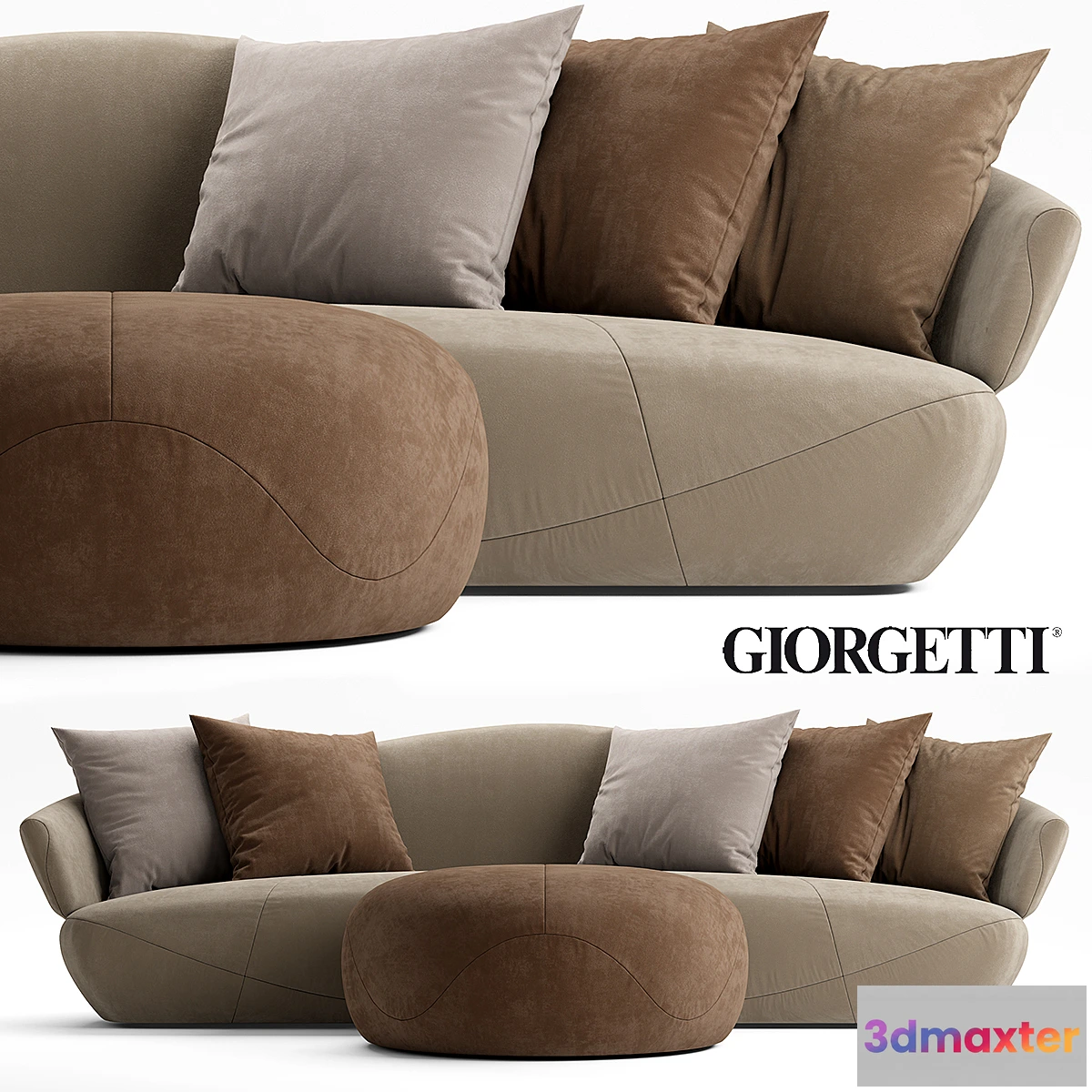 589274 - Sofa and pouf Giorgetti SOLEMYIDAESOLEMYIDAE