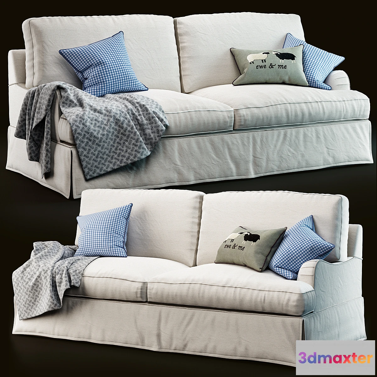 589408 - PB Russian Arm Slipcovered Sofa
