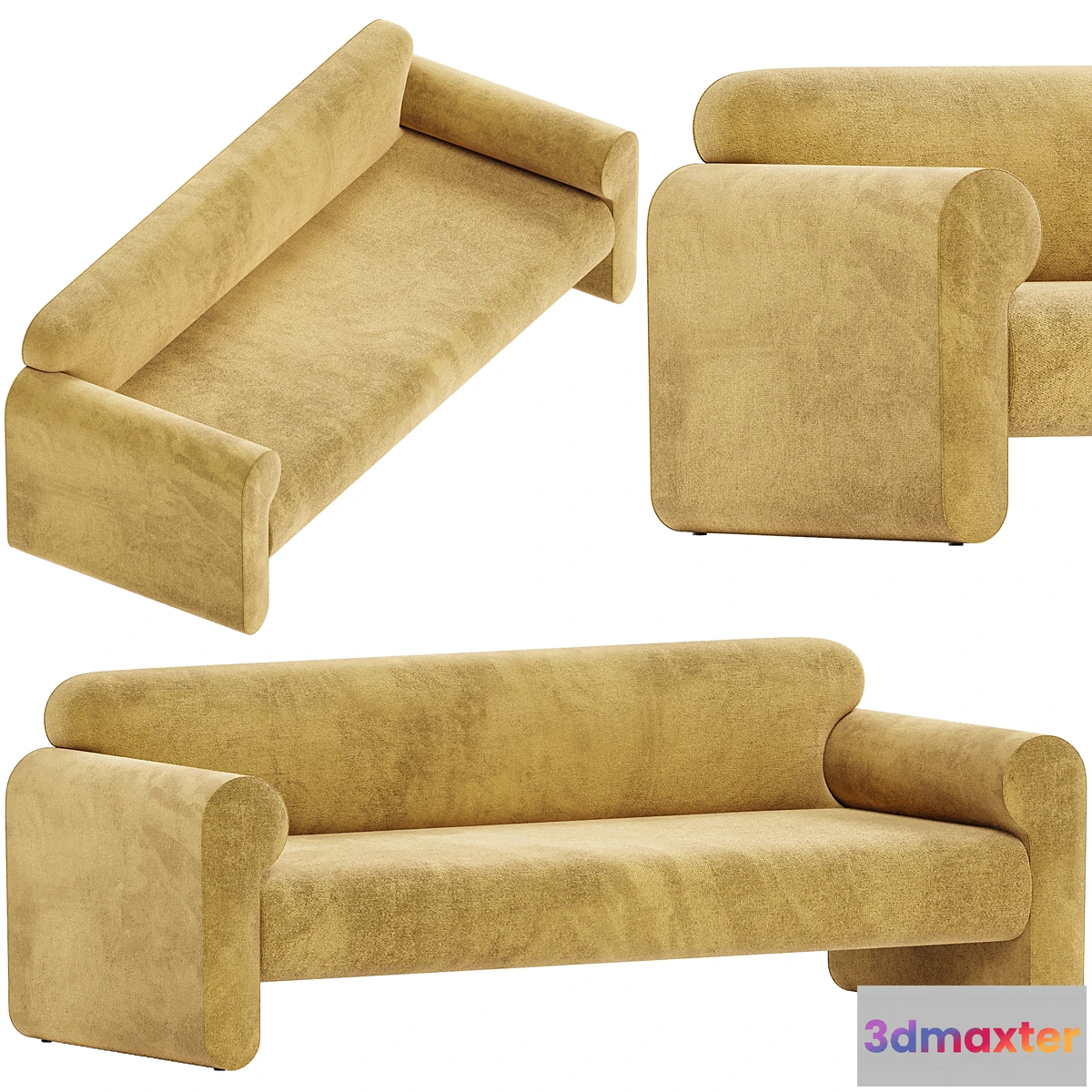 603679 - Crate & barrel - Gala Reverse Roll Arm Sofa