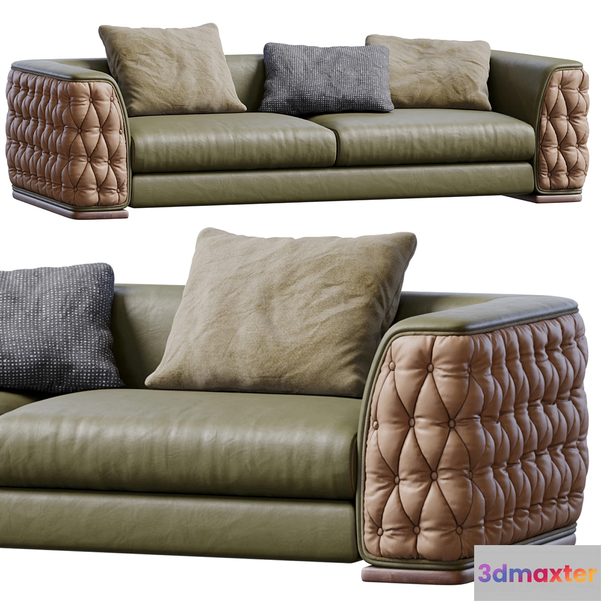 603841 - Leather Sofa Plaza By ASNAGHI