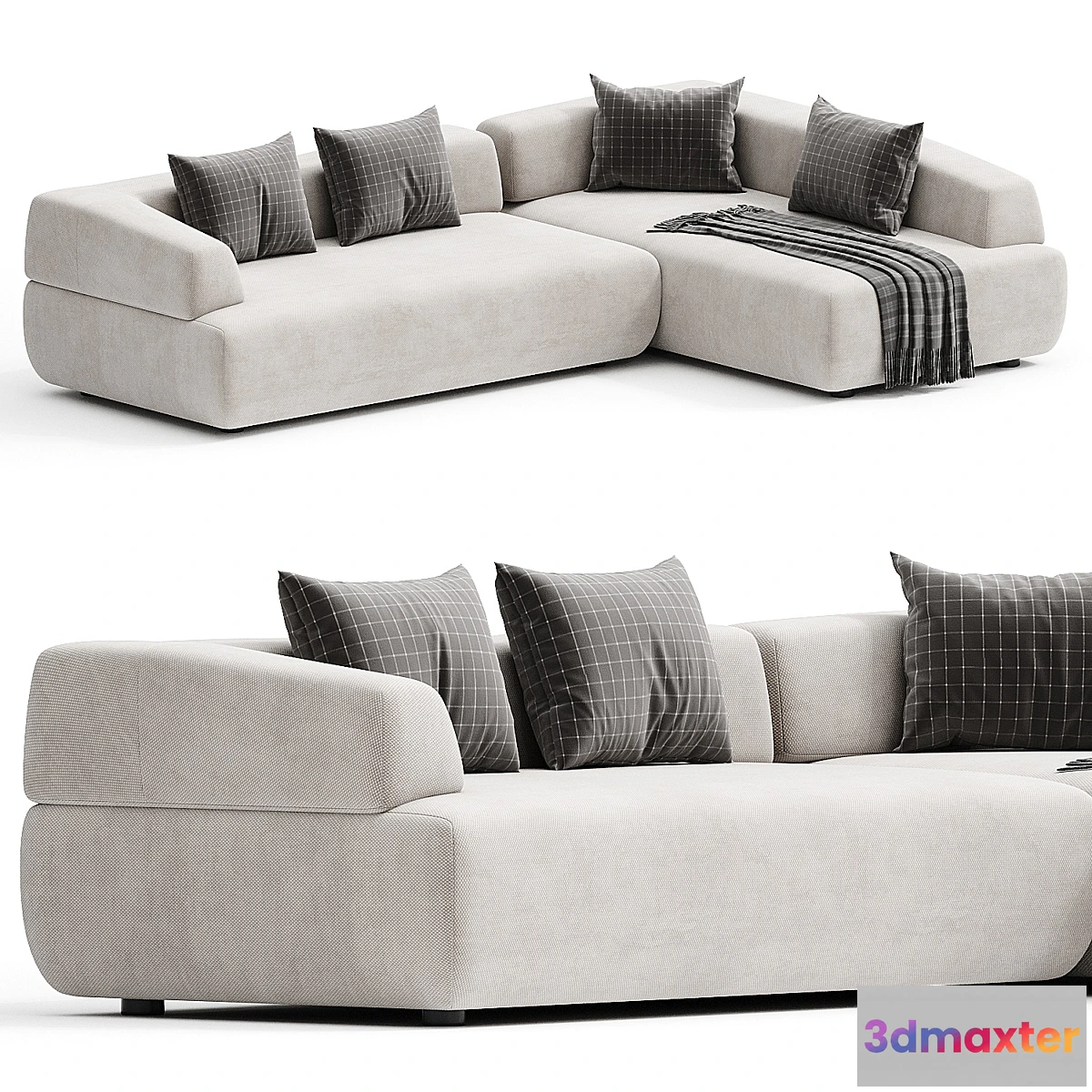 604011 - ITALO  Sofa with chaise longue By Minimomassimo