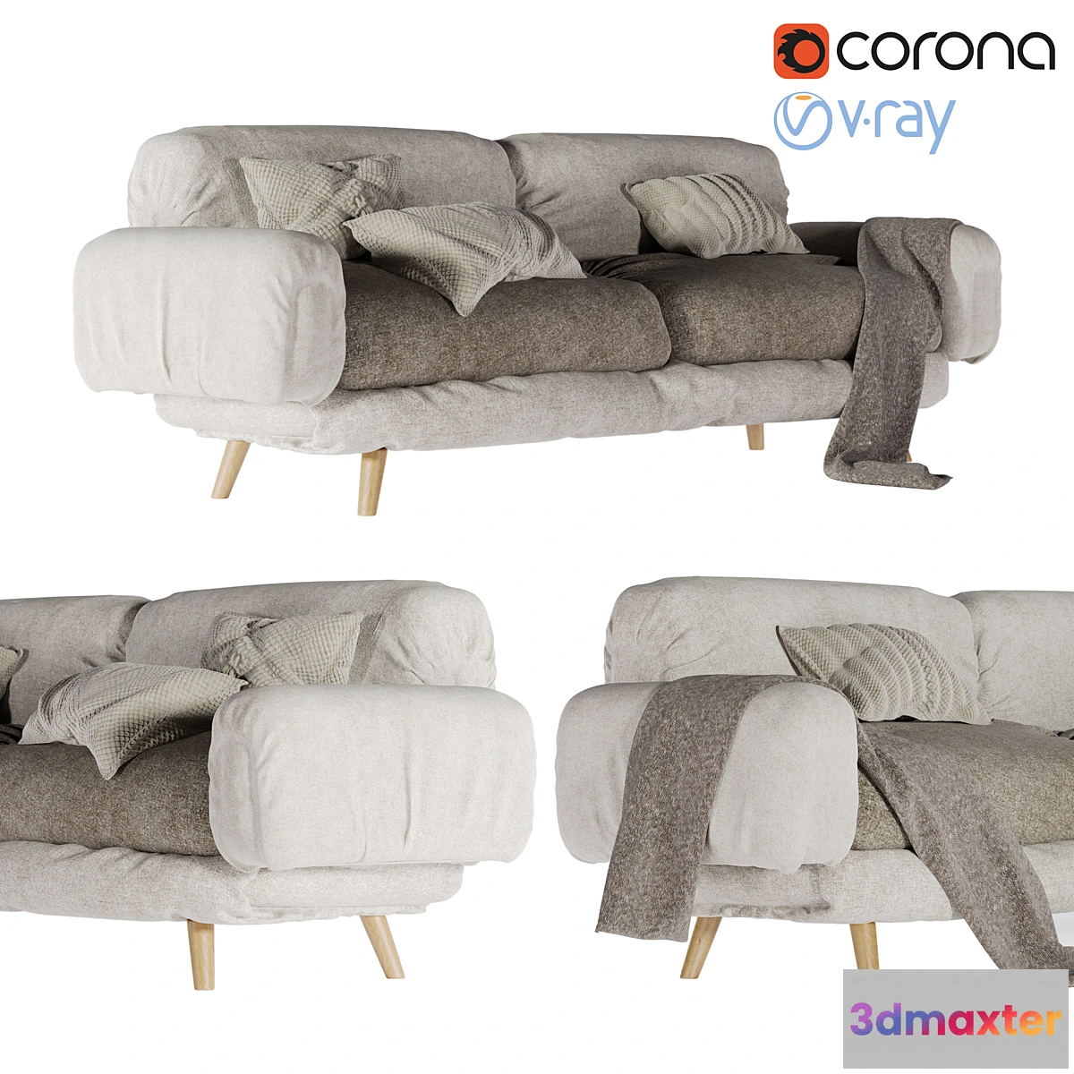 604187 - Mrf Modern fabric comfort sofa