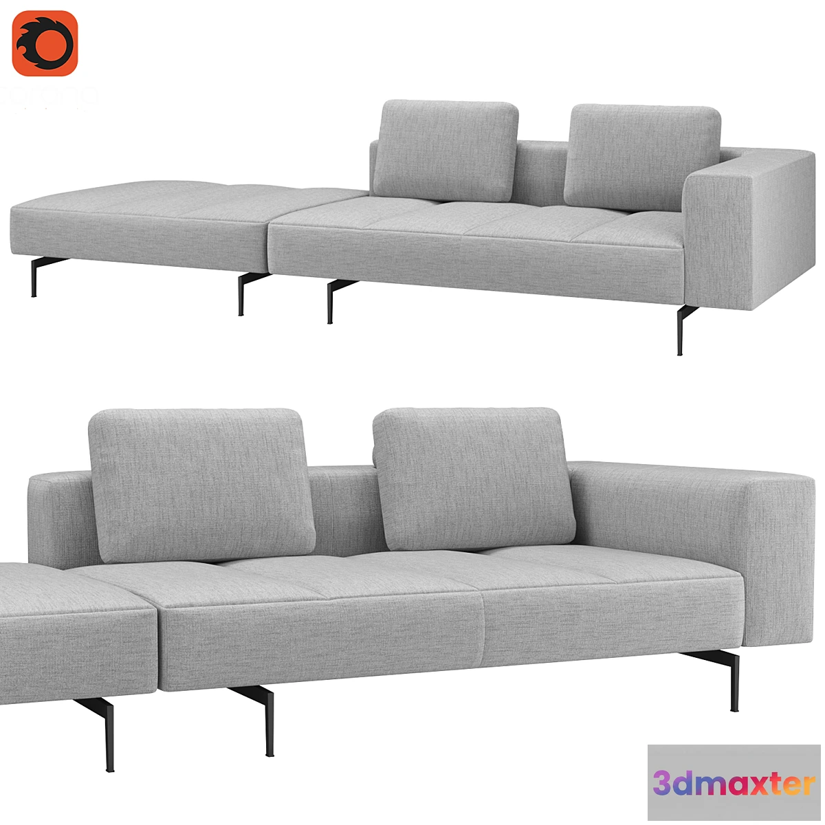 604347 - BoConcept Amsterdam Light gray Bristol