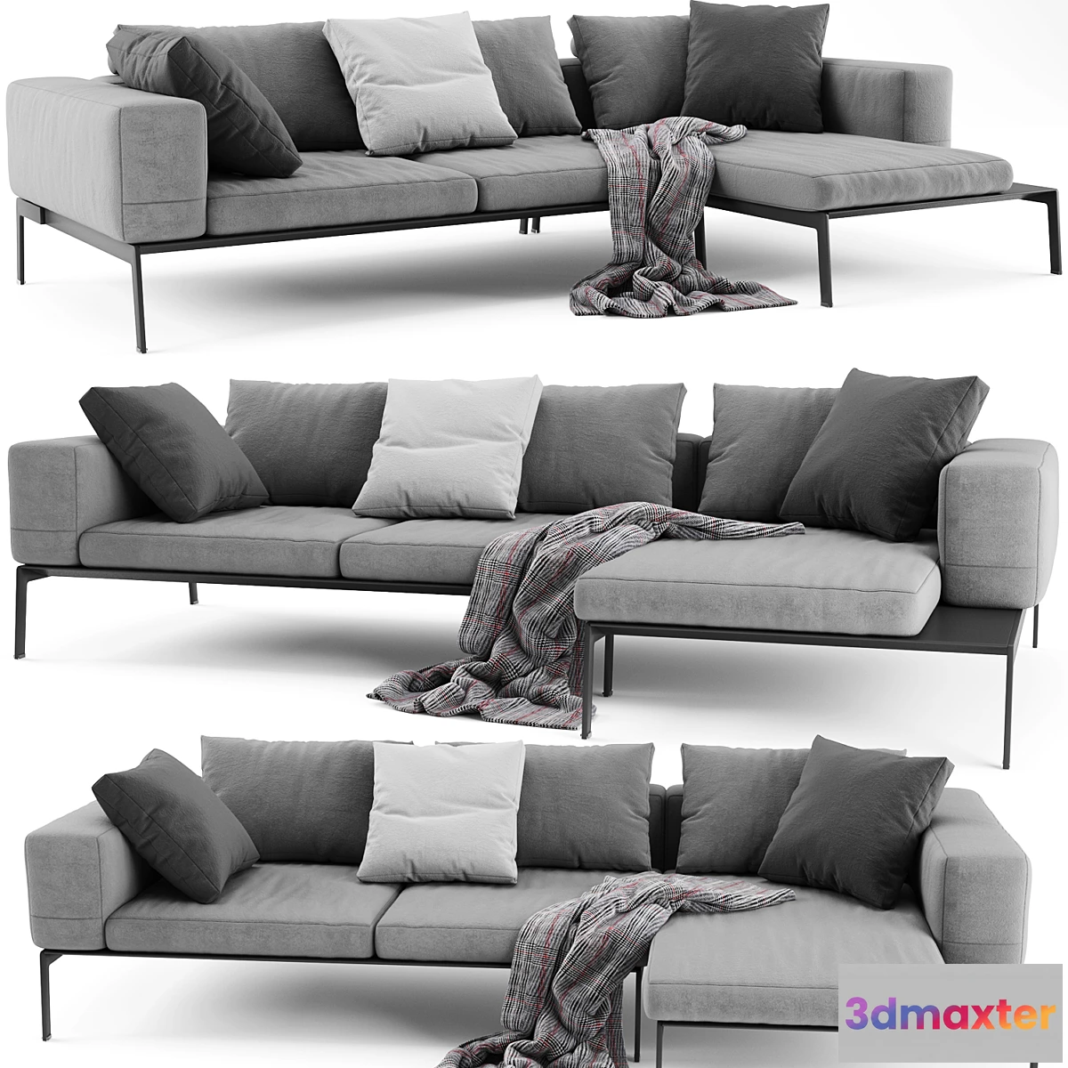604711 - Flexform Lifesteel Sectional Sofa