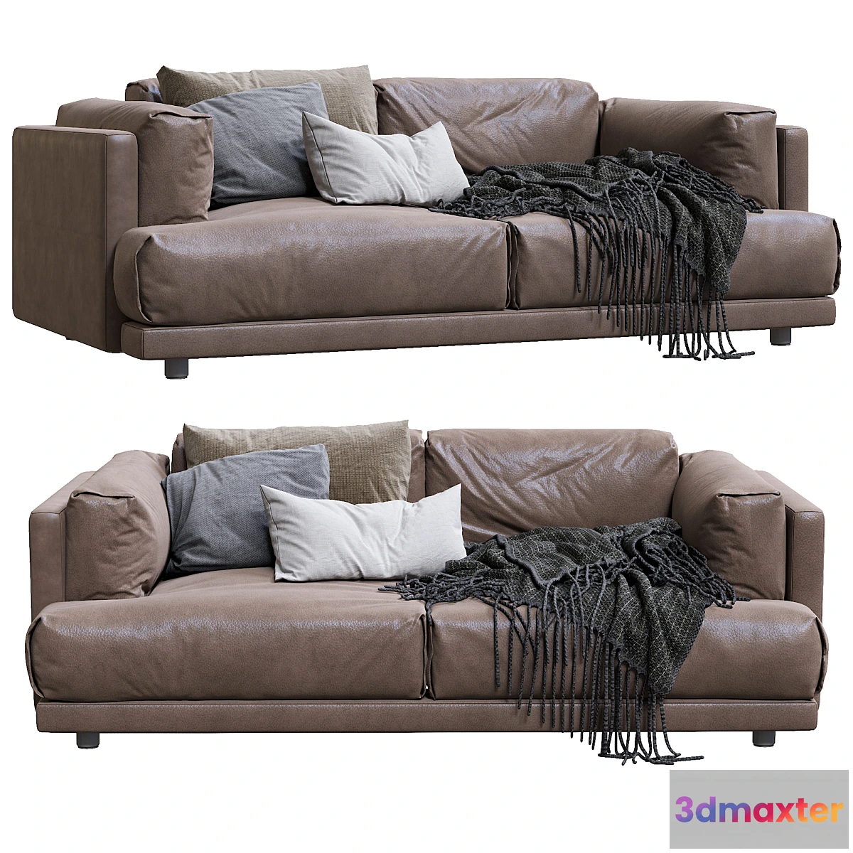 605215 - Living Divani Leather Sofa Family Lounge