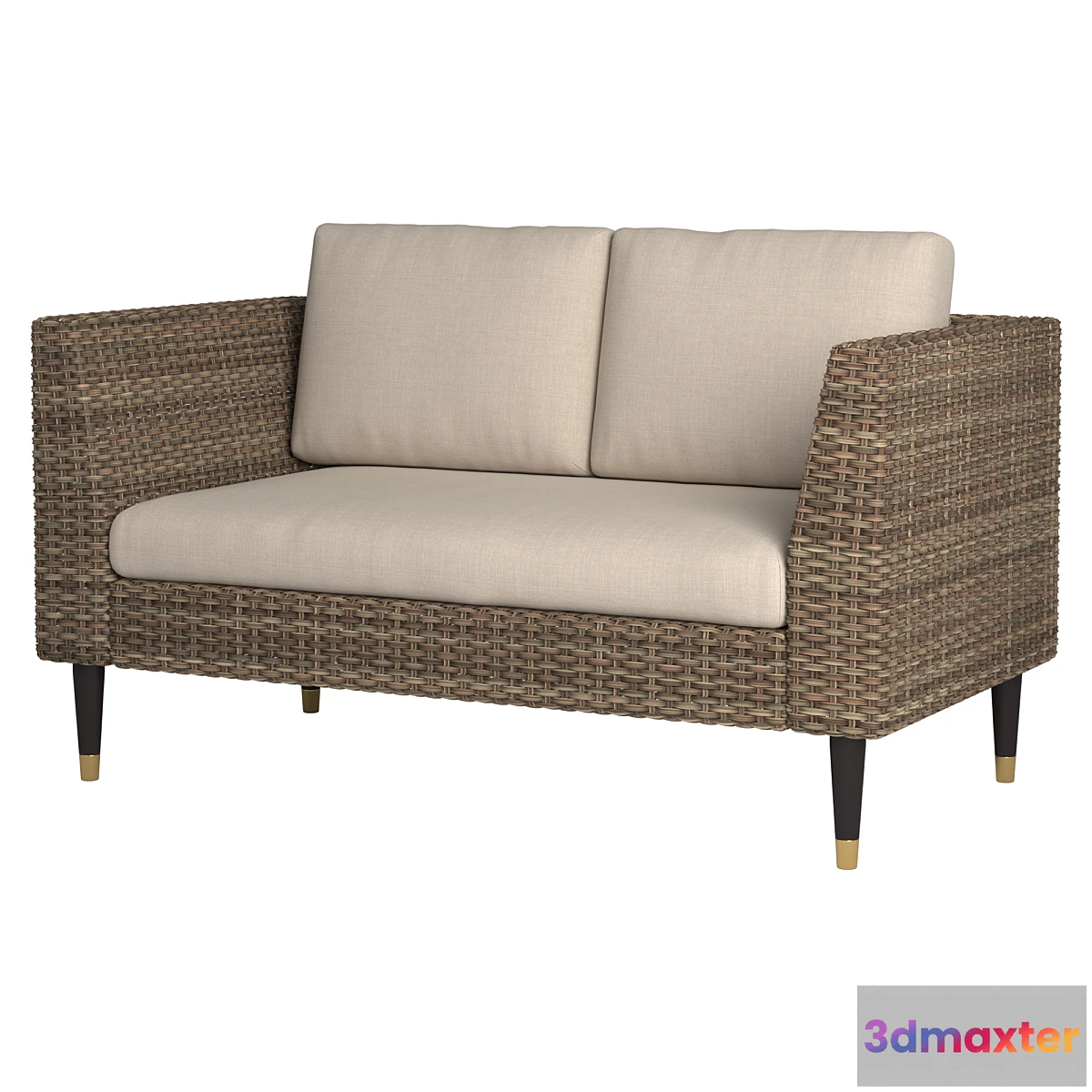 605241 - 2 Seat Wicker Sofa