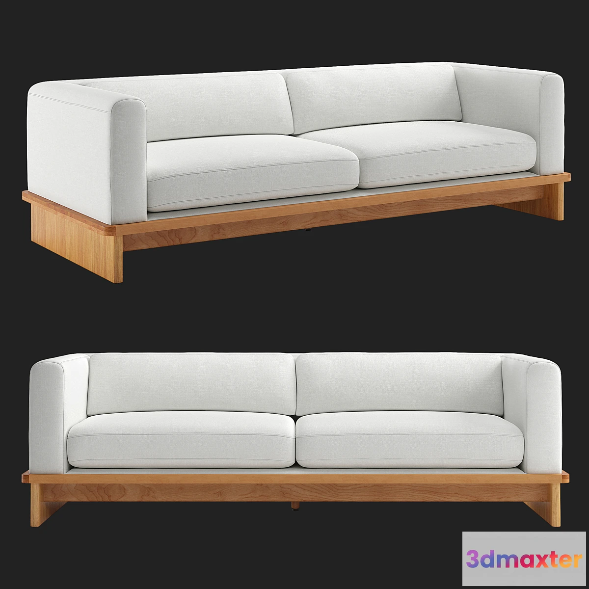605289 - Cb2 tablon snow sofa