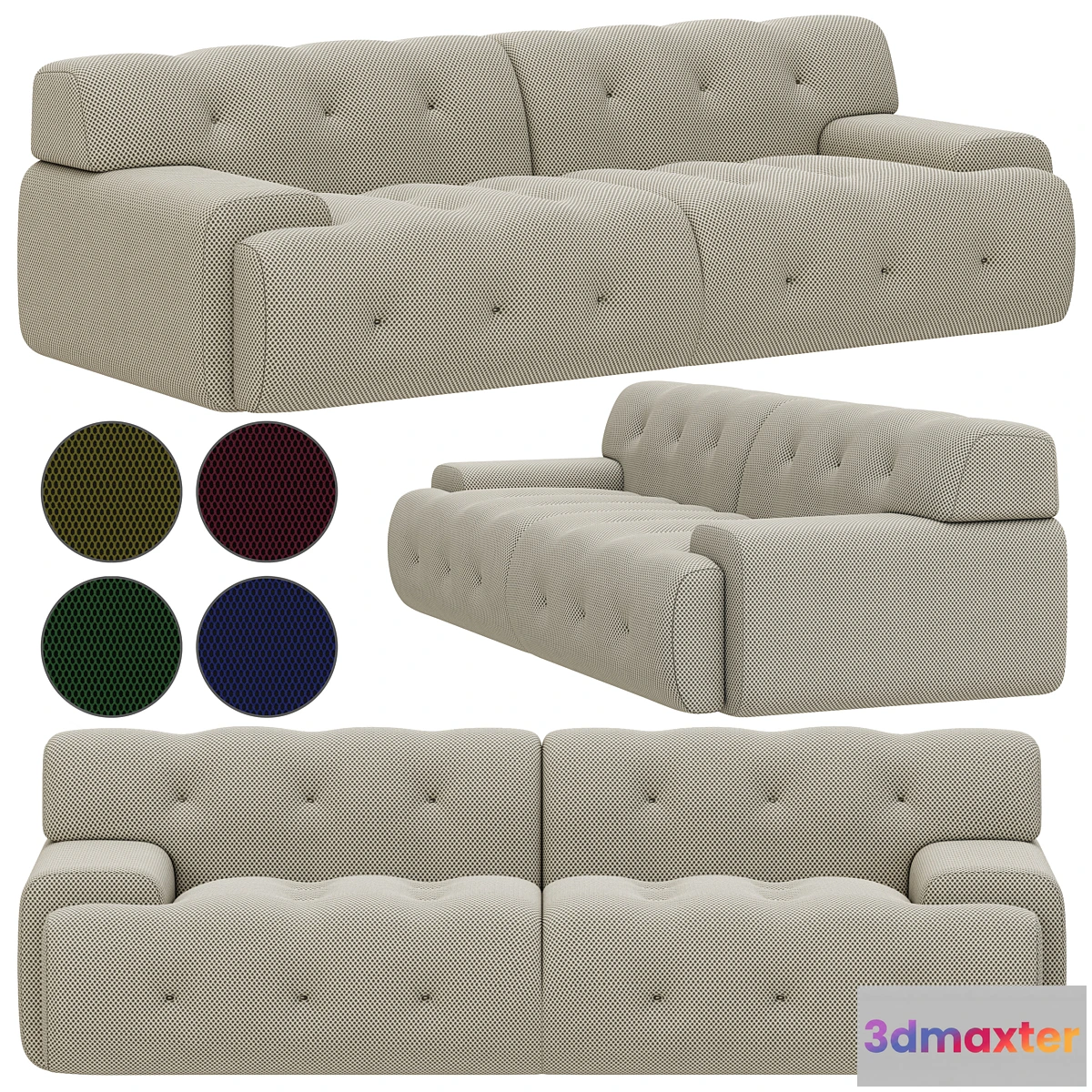605377 - Roche Bobois Blogger 3 large 3-seat sofa