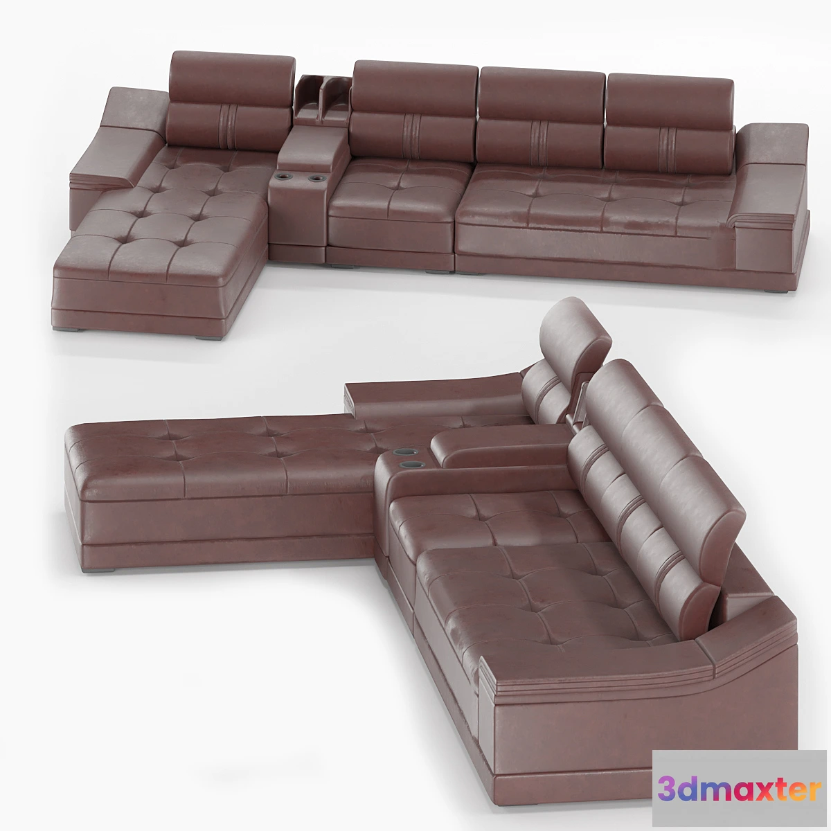 605427 - Sofa Leather Modern Business 01