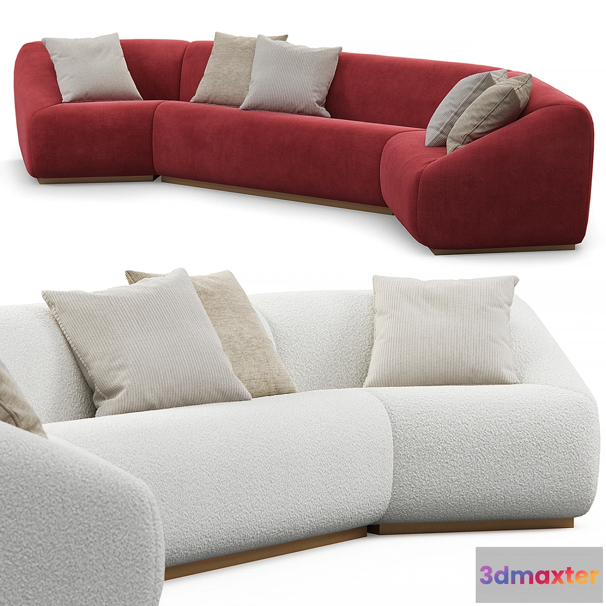 605451 - Stahl band pouf sectional sofa