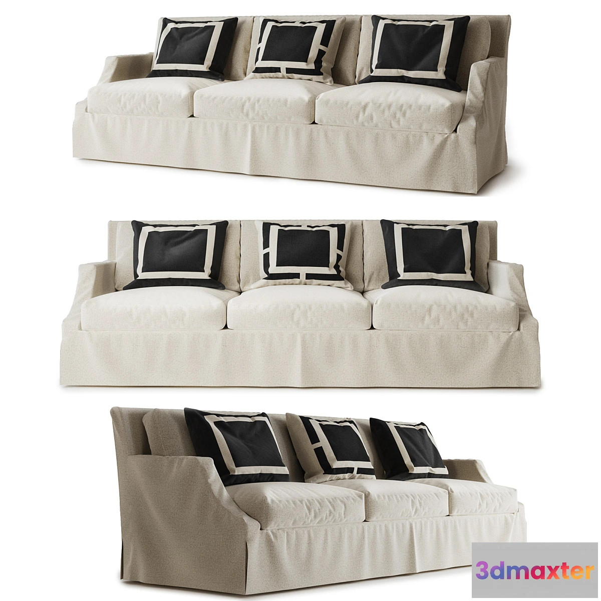 606299 - SLOAN TRACK ARM SKIRTED SOFA