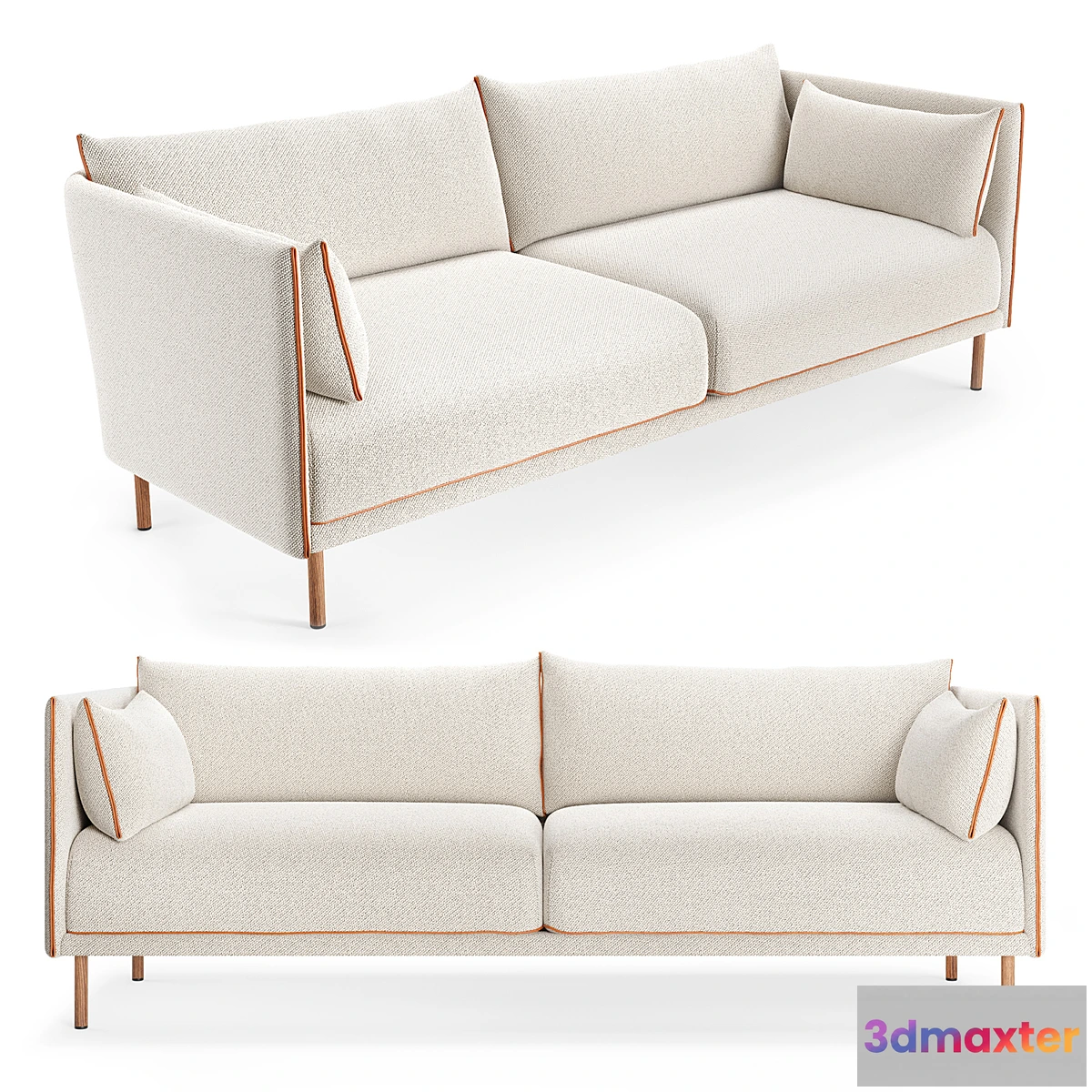 606609 - Hay Silhouette three-seater sofa