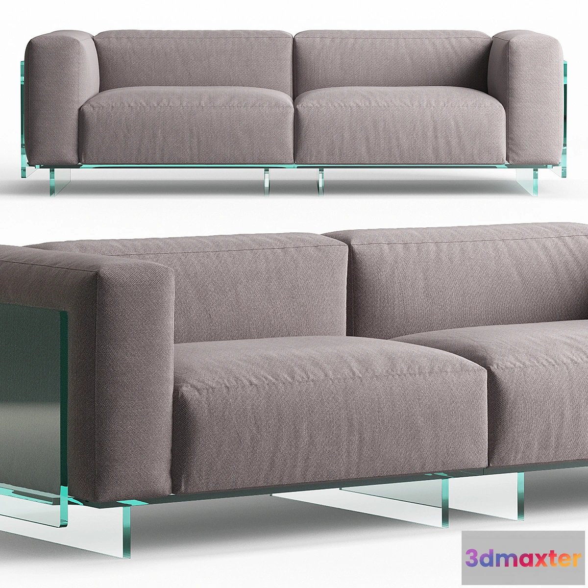 606763 - Crystal Lounge Sofa by Glas Italia