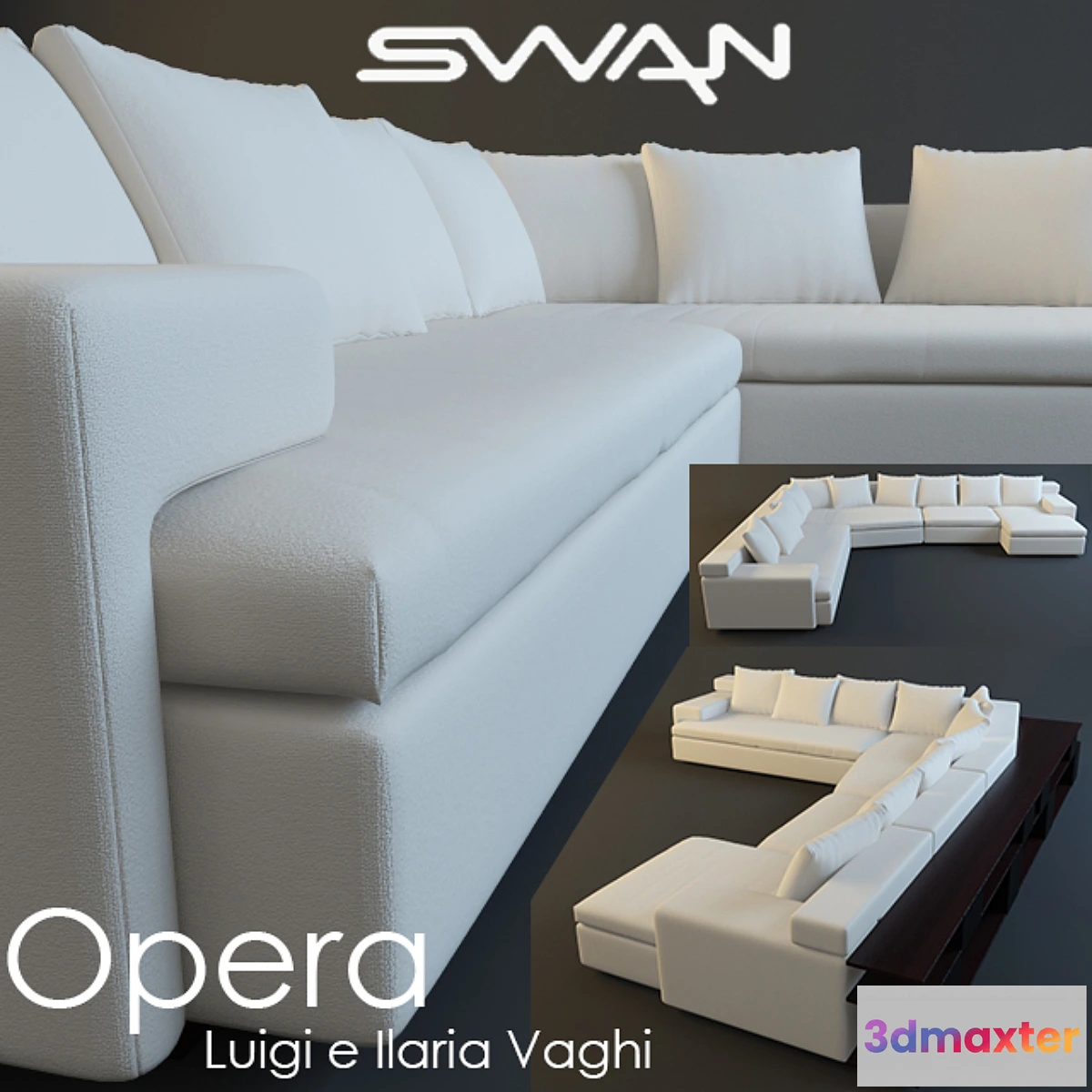 621491 - SWAN Opera  sofa with shelf