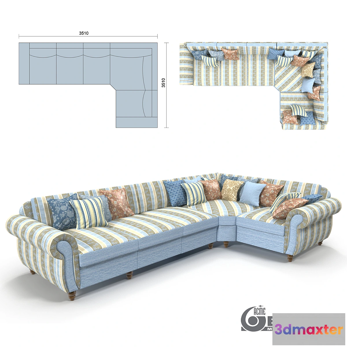 639051 - Sofa “Nelson” from the factory Acme