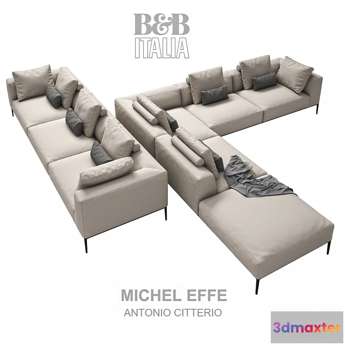 639093 - B & B ITALIA MICHEL EFFE 2 sofas