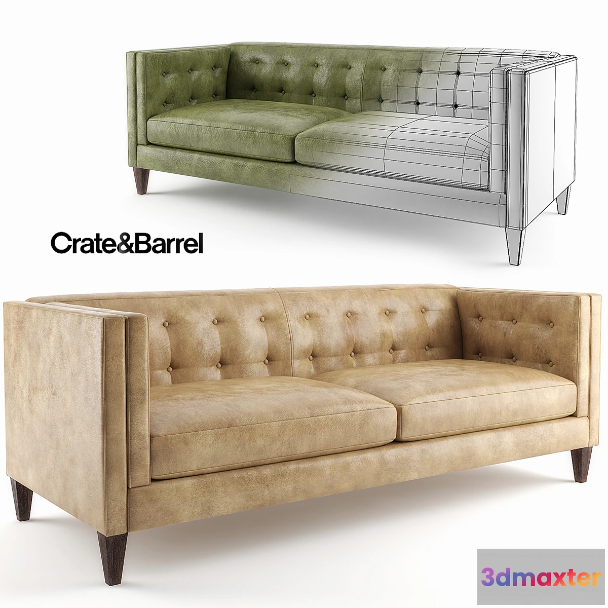 642055 - Crate & Barrel Aidan Leather Sofa