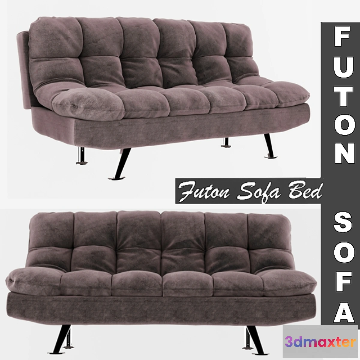642137 - Futon Sofa Bed - Grey
