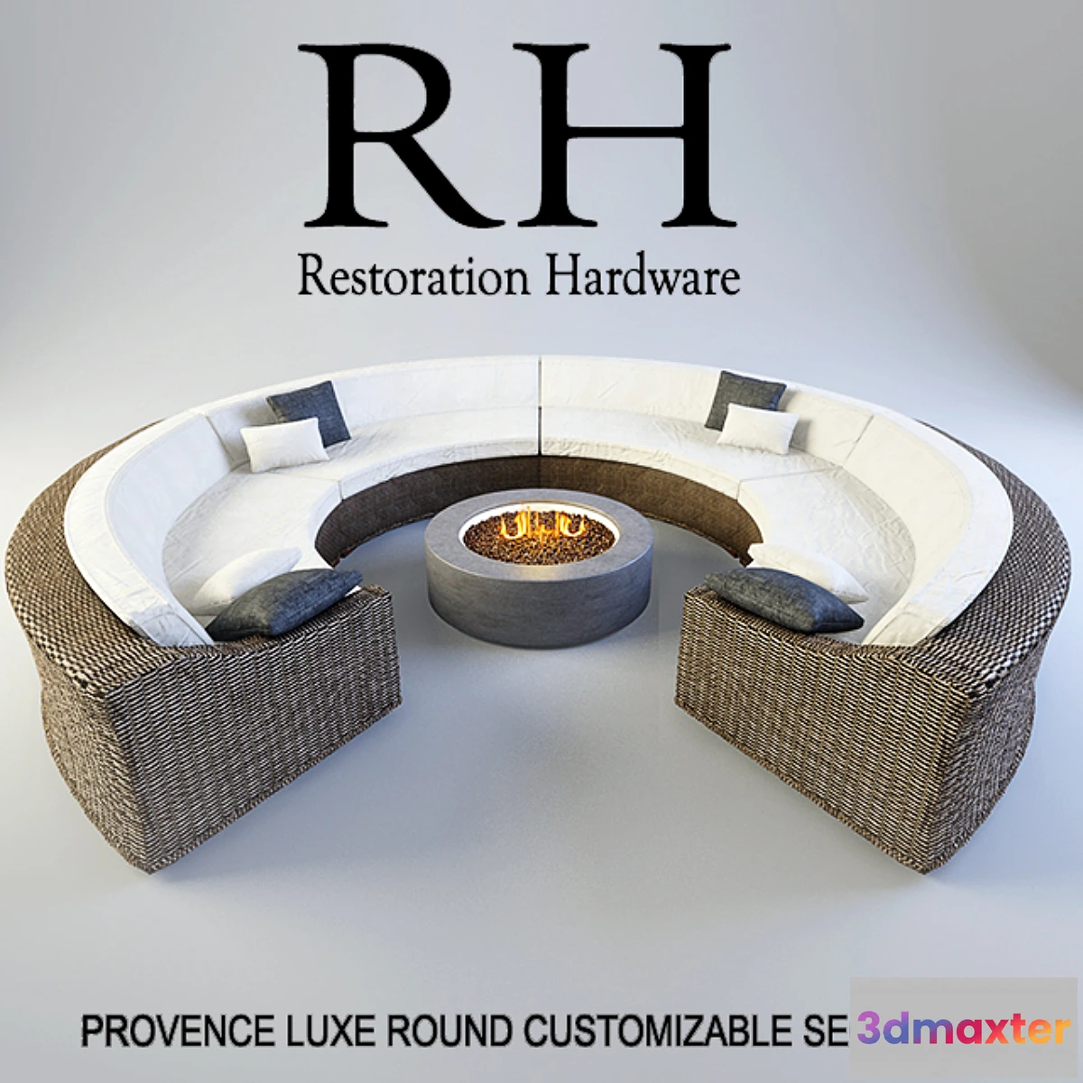 642745 - Provence Luxe Round Customizable Sectional