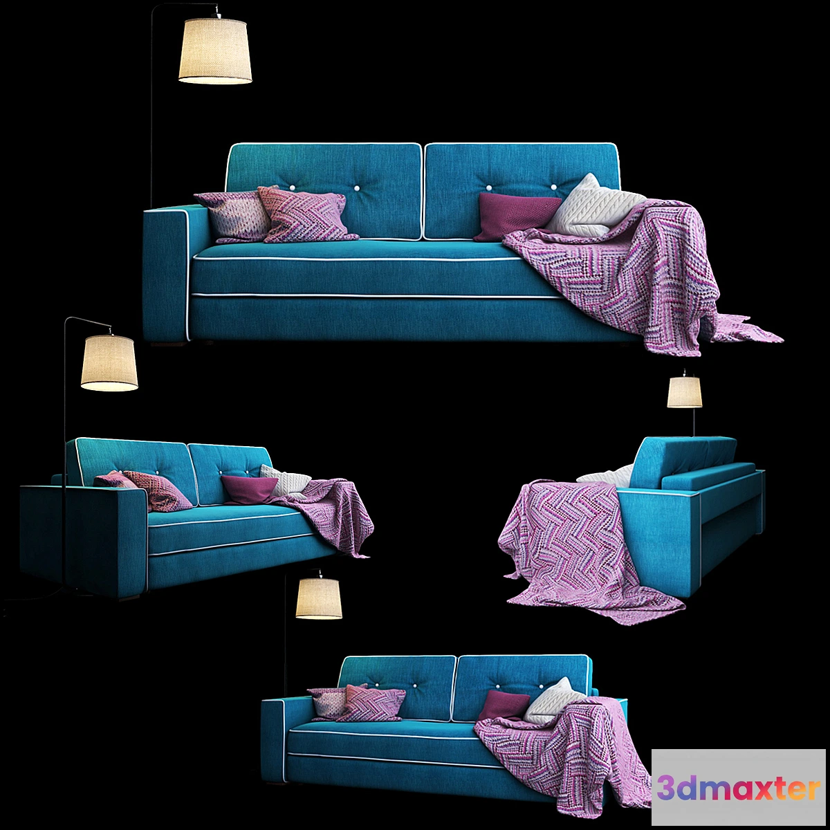 648169 - Trehmestny sofa Silvio - No.2