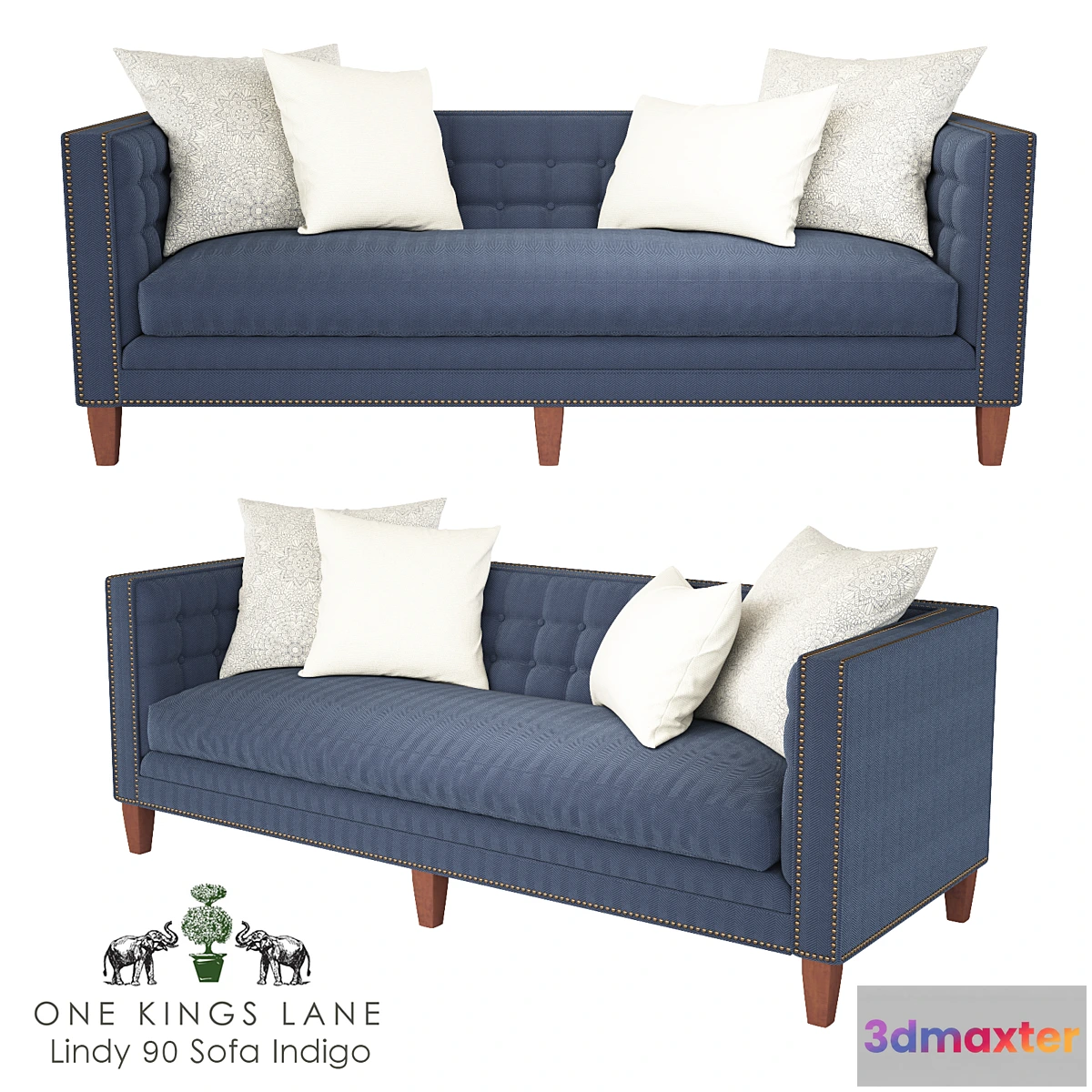 648327 - Lindy 90 Sofa Indigo