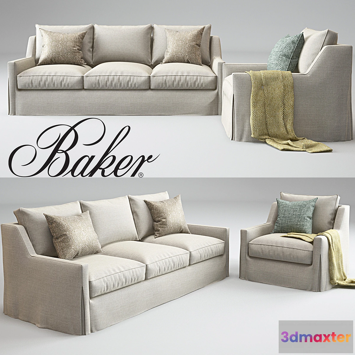 648373 - Baker Tiburon sofa & Tiburon Lounge Chair_Barbara Barry