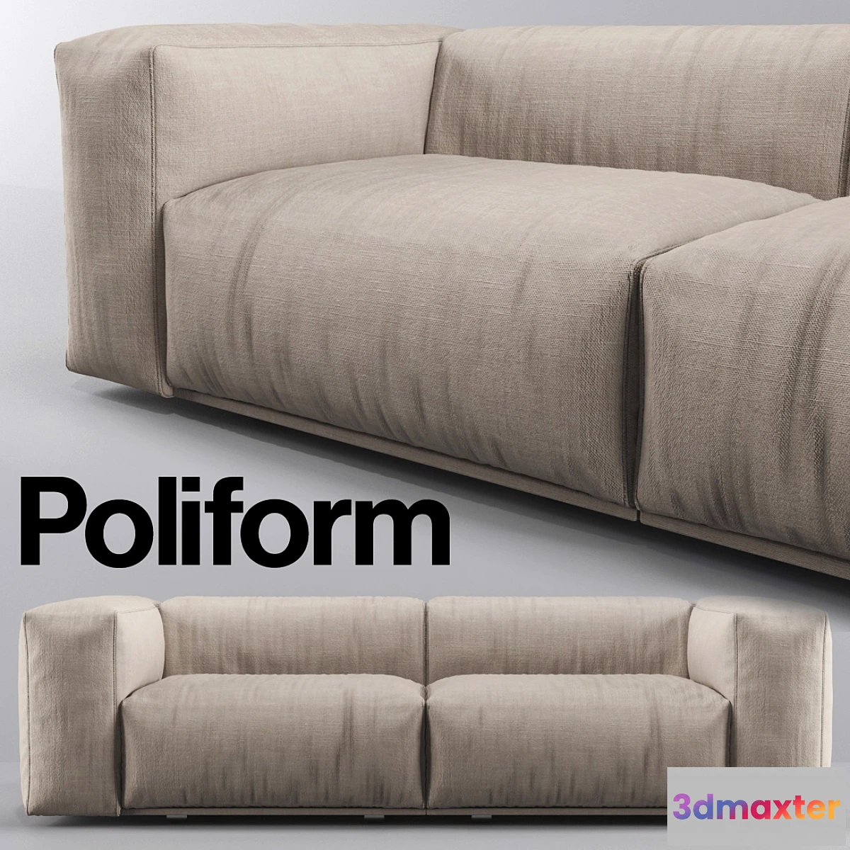 652681 - Poliform Bolton Sofa Short