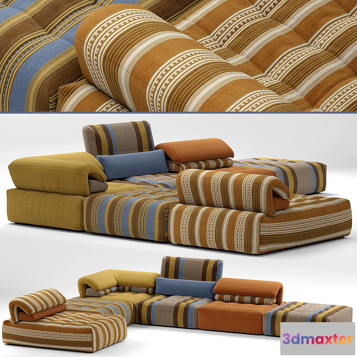 654263 - Sofa roche bobois voyage immobile