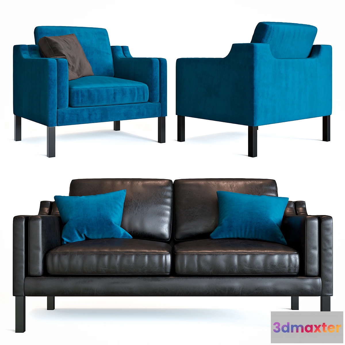 655353 - Sofa and armchair BORGE MOGENSEN