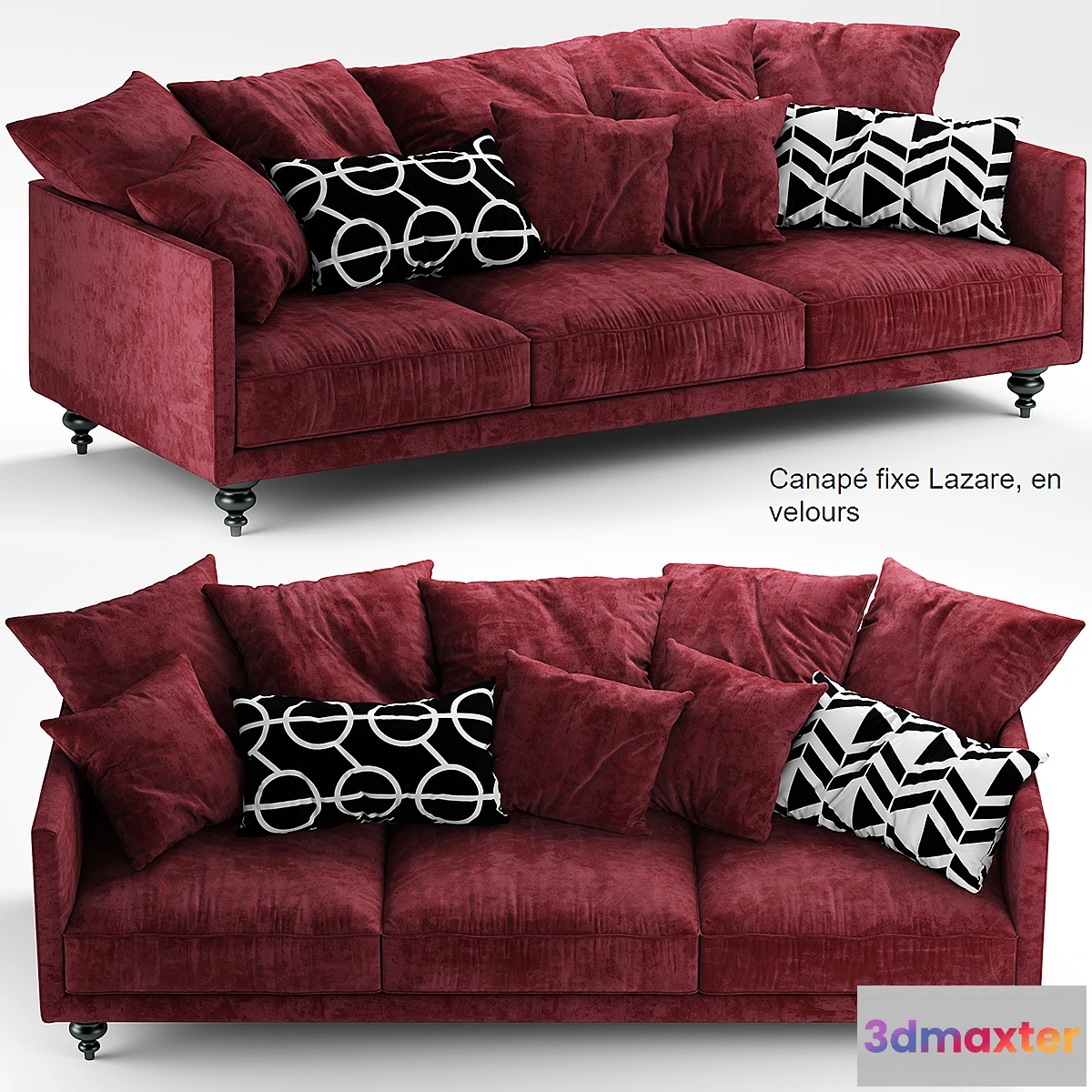 666883 - Sofa canape angle velours