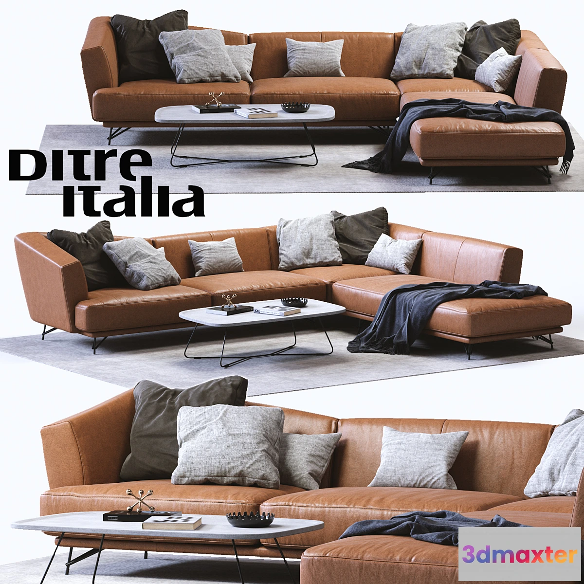 666941 - Ditre Italia LENNOX Leather Sofa - No.2