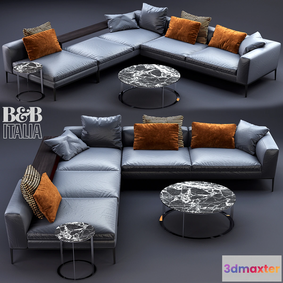 671621 - B &B Italia MICHEL Leather Sofa - No.2