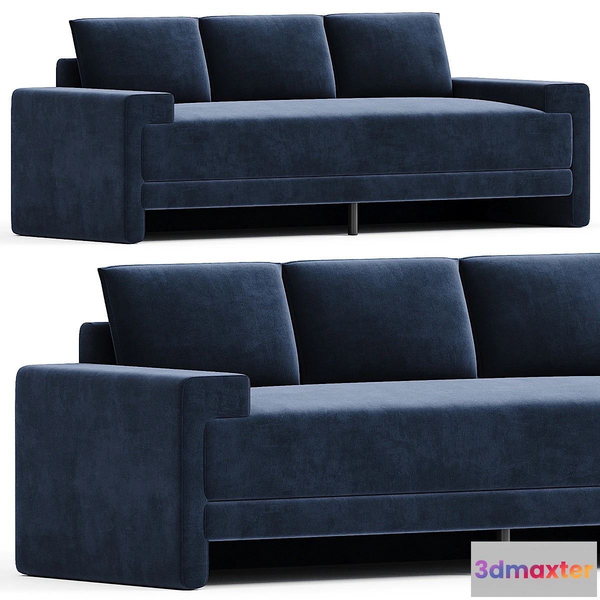 678347 - CAMDEN INK BLUE VELVET SOFA