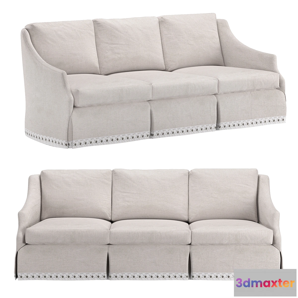 678369 - Fiora Waterfall Skirt Sofa V955W-S