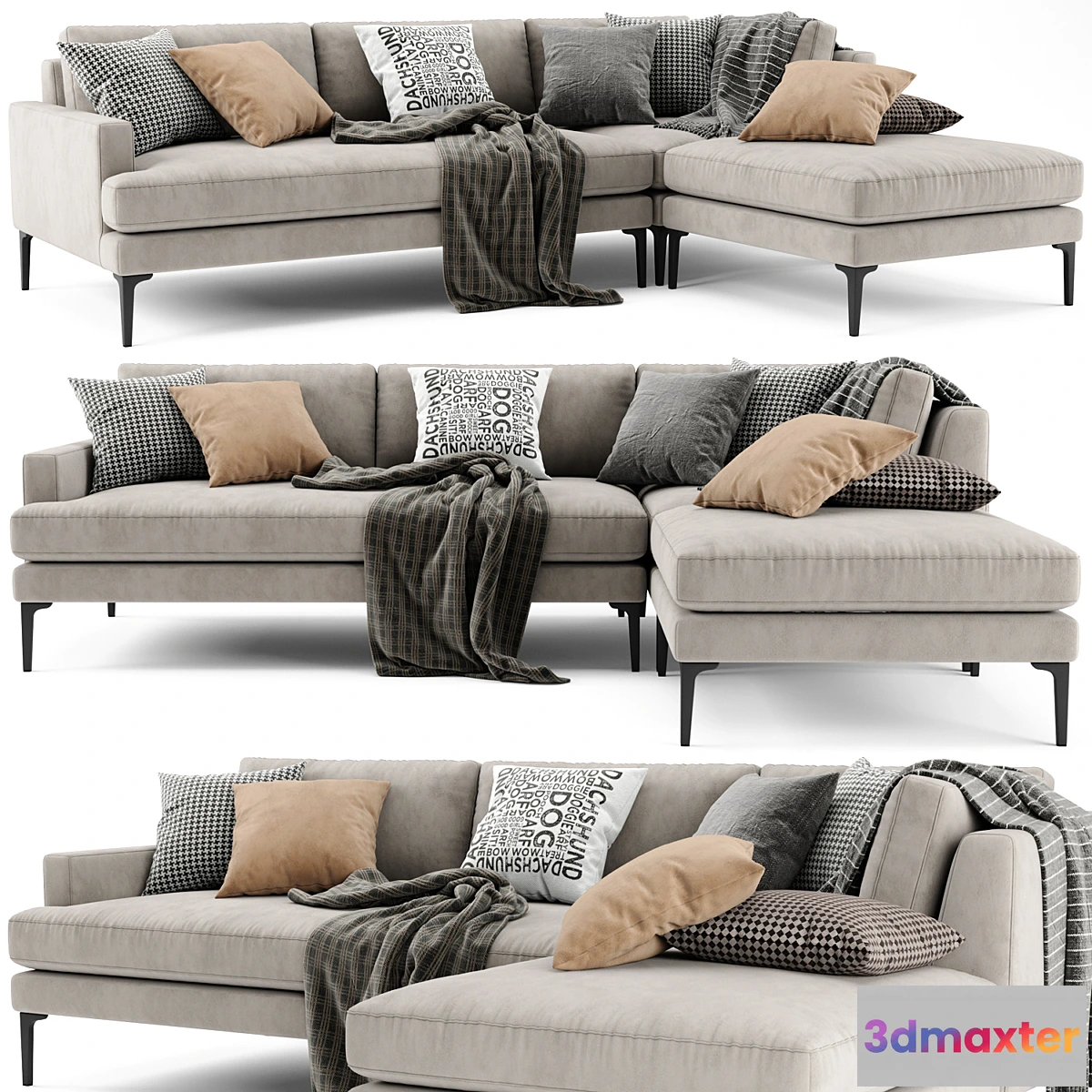 694916 - West Elm Andes Sectional Chaise Sofa